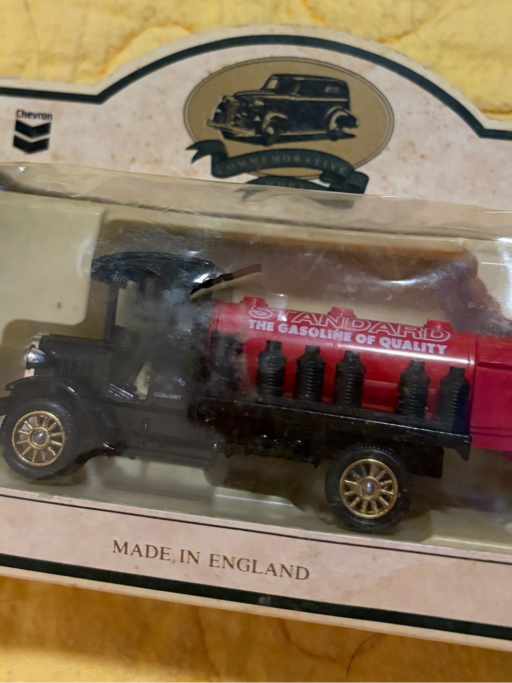 Vintage Red Crown 1927 Gasoline Truck. Die-Cast Metal Replica, made in England